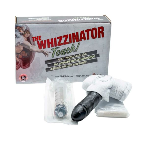The Whizzinator Touch Black Prosthetic Device Kit: Urine bag, syringe
