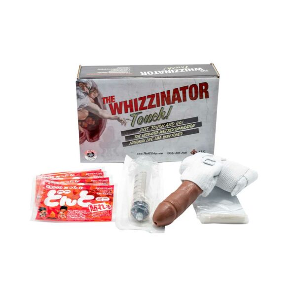 The Whizzinator Touch product kit: 3 heating pads, medical syringe and latino male prosthetic device - ALS Wholesale